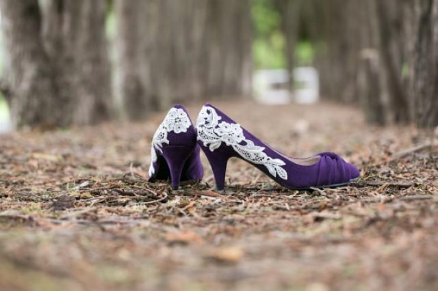 purple heels size 10