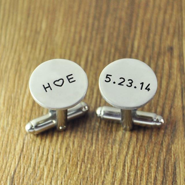 Wholesale Custom Cuff Links Personalized Wedding Gift Initials Date