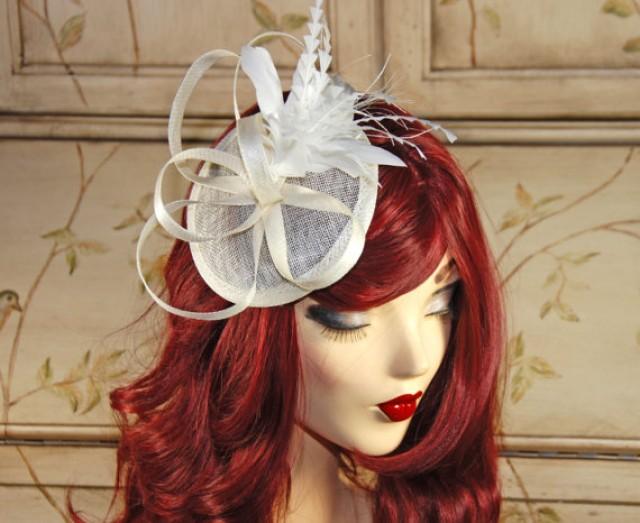 Ivory Fascinator Hat Cream Kentucky Derby Fascinator Mini Hat