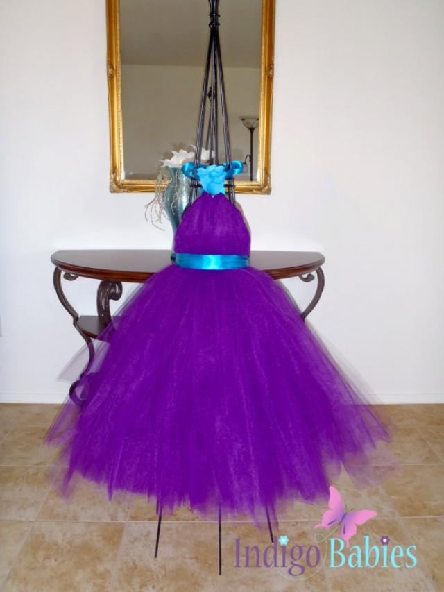 Plum and Turquoise Wedding Dress
