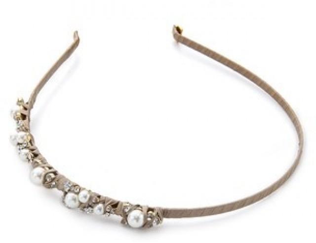 LELET NY Mindy Glass Pearl & Silk Headband #2277068 - Weddbook