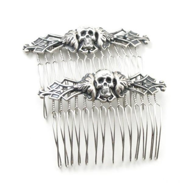 Necromance Hair Combs Sexy Macabre Gothic Hair Pieces With