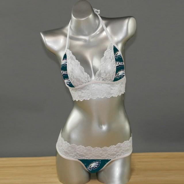 Sexy Handmade With Nfl Philadelphia Eagles Fabric With White