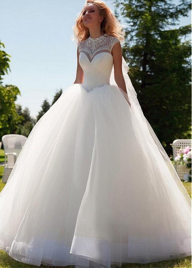 satin wedding ballgown