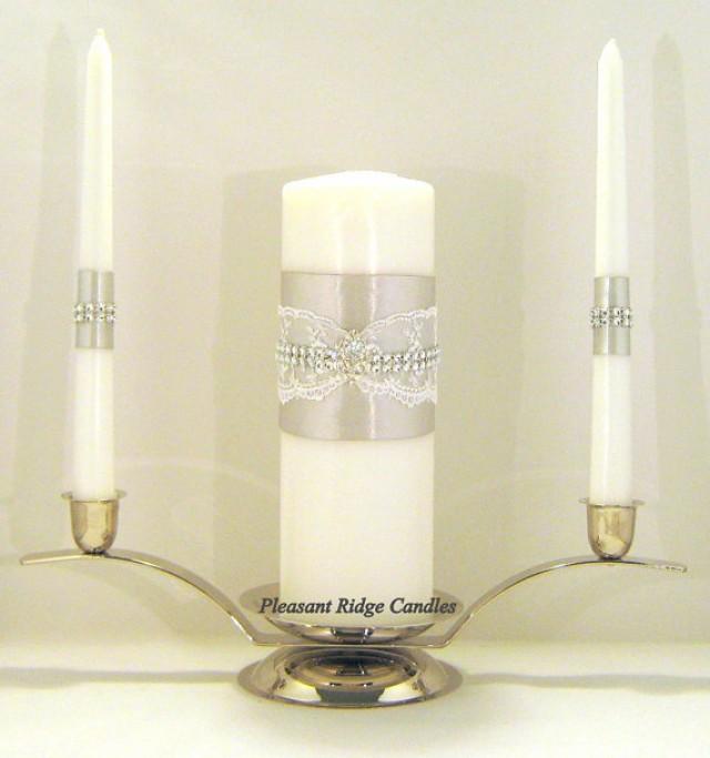 Silver Unity Candle White Unity Candle Ivory Unity Candle Bling Unity