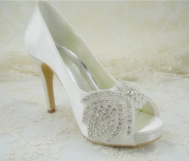 Wedding Shoes Peep Toes Wedding Shoes Rhainestone Bridal Shoes Crystal Bridal Shoes Bridesmaids Shoes High Heel Wedding Shoes 2280483 Weddbook