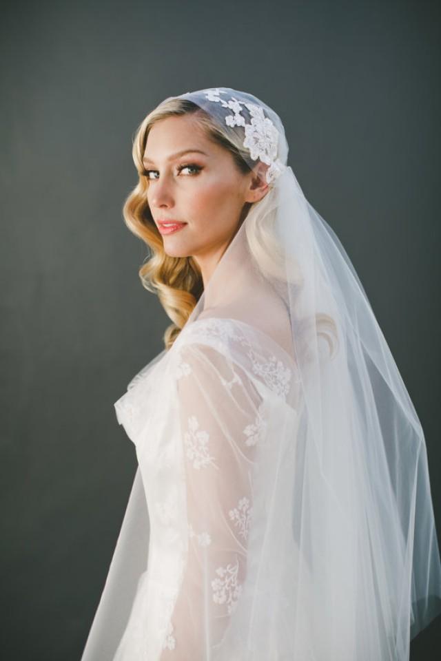 two tier ivory veil