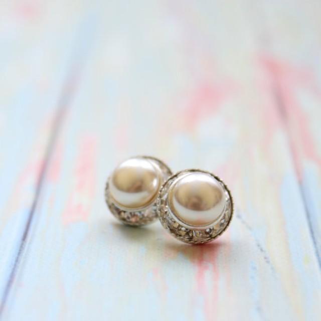 Wedding Plugs White Faux Pearl And Rhinestones Gauges 4g 2g 0g 00g