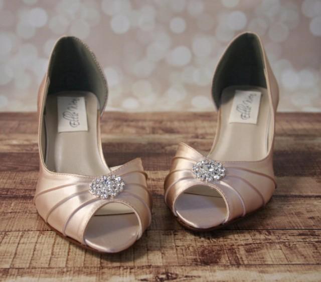 blush pink kitten heel shoes