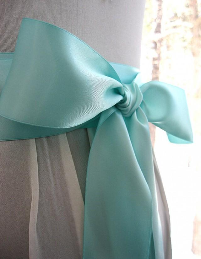 seafoam green satin ribbon