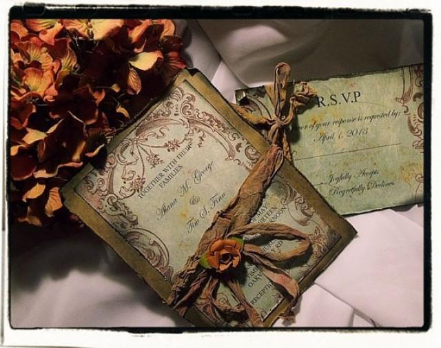 Fall Wedding Tuscany Fall Vintage Wedding Invitation 2281737