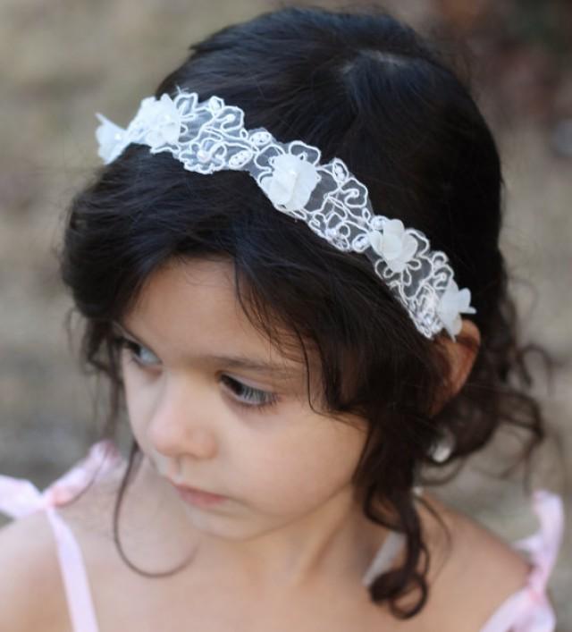 Flower Girl Headband Wedding Bridal Headband Child Headband Baby
