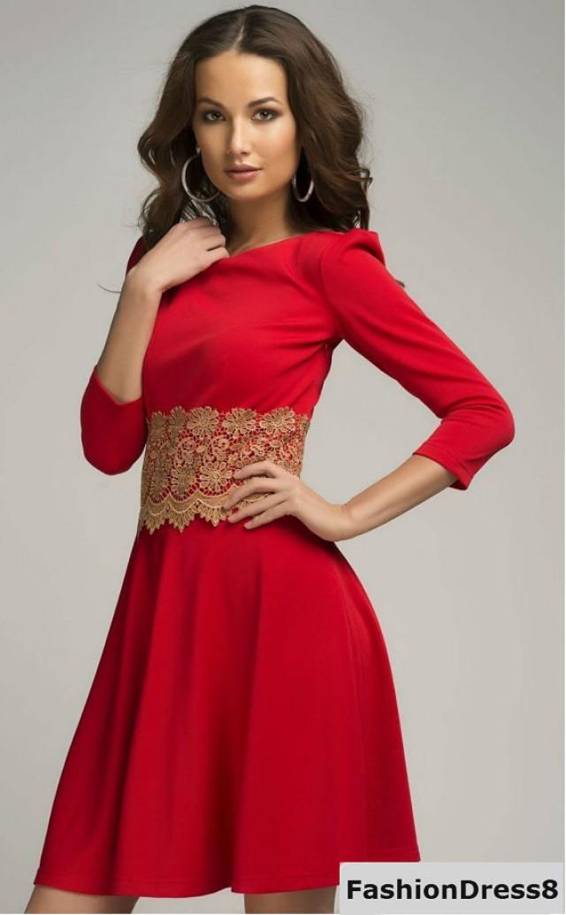 short red gown