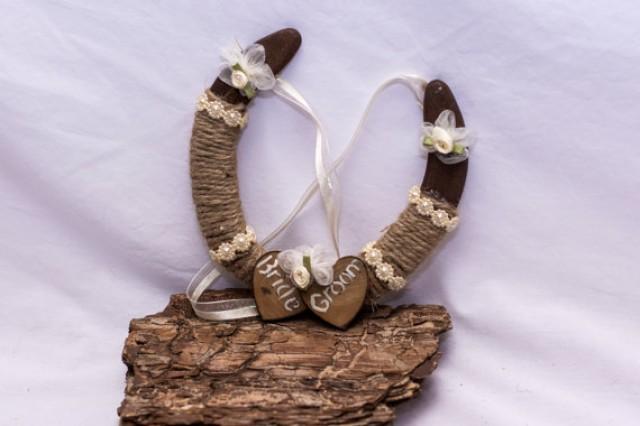 Rustic Wedding Props Bride And Groom We Do Horse Shoe Photo