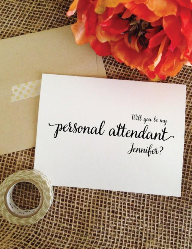 Personalized Will You Be My Personal Attendant Wedding