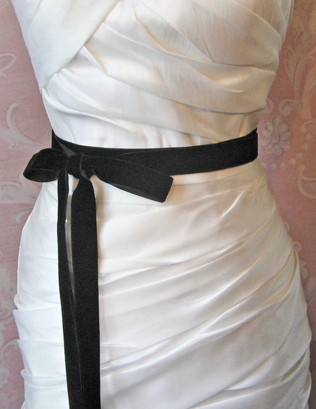 black velvet sash belt