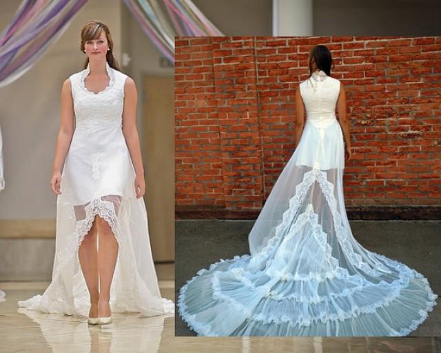 Vintage Lace Wedding Dress Upcycled Wedding Dress Size 6 8