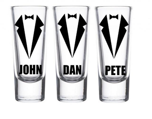 Groomsmen Shot Glasses, Groomsman Shot Glasses, Groom Shot Glass With