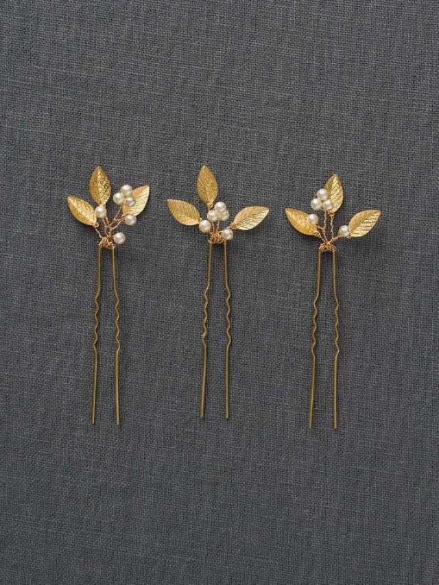 Gold Wedding Gold Small Wedding Hair Combs 2284330 Weddbook