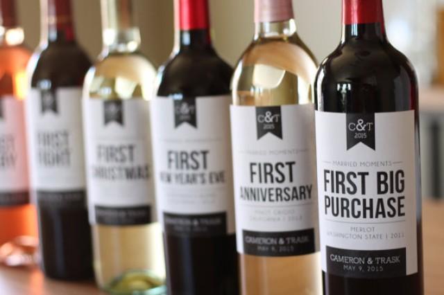 6 Custom Wine Labels For First Married Moments