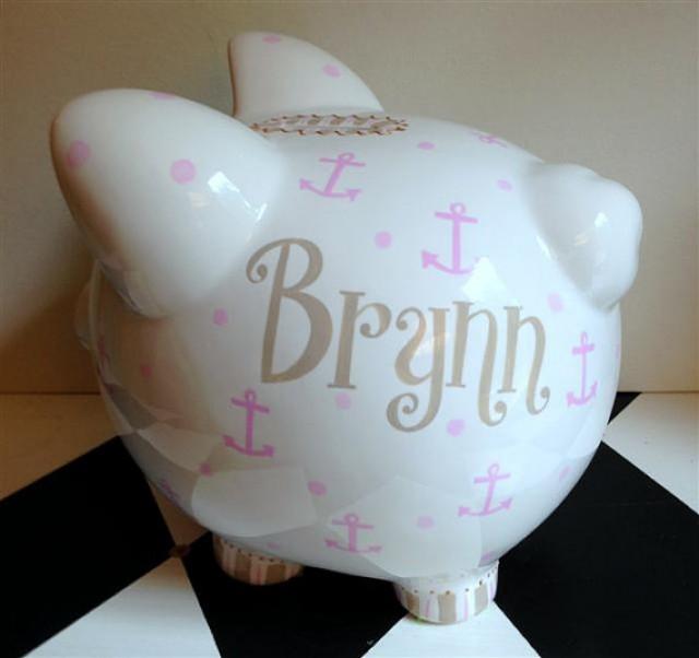 Nautical Anchor Piggy Bank Size Large Personalized 2286257 Weddbook