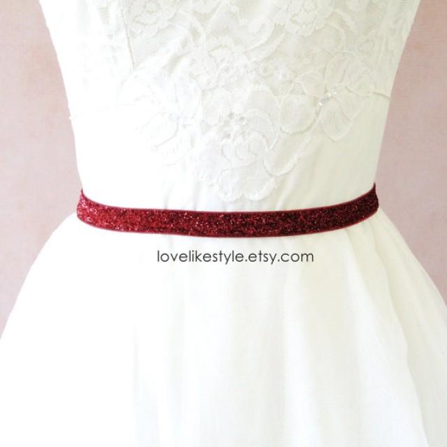 burgundy bridal sash