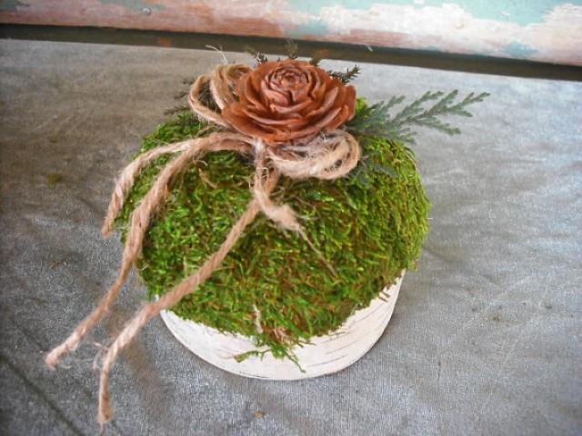 Winter Birch And Moss Ring Bearer Pillow For Your Christmas
