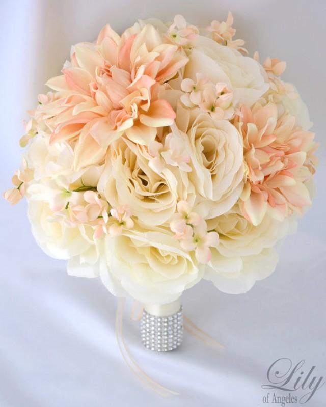 Silk Flower Wedding Bouquet Silk Wedding Arrangements Artificial Bridal