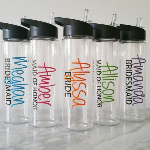 Personalized Bridal Water Bottles