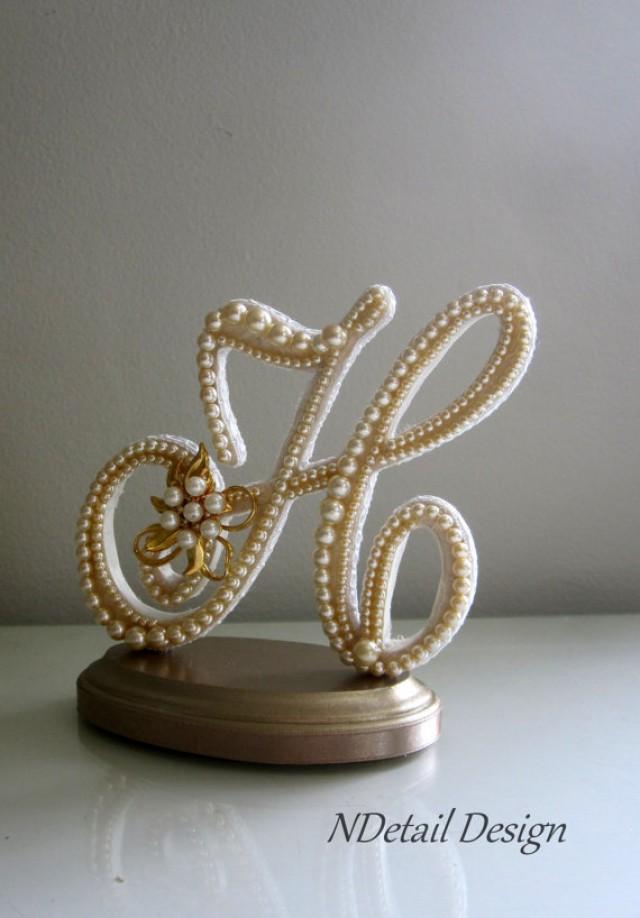 Letter H Wedding Cake Topper Letter H Wedding Cake Topper
