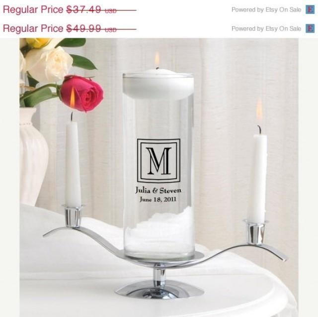 Glass Wedding Candle Vase Personalized Unity Candle Floating Candle