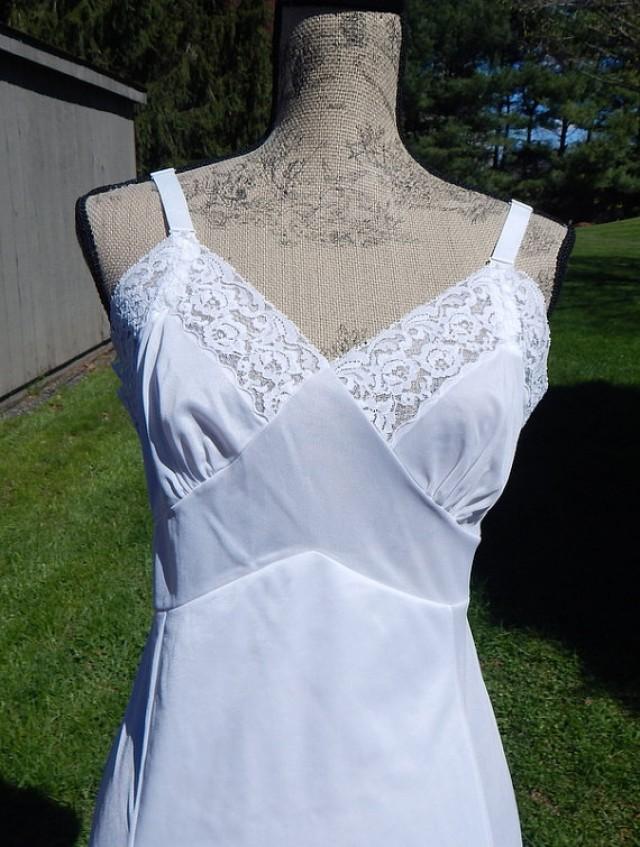 Vintage Lace Slip Full Length Slip Movie Star Romantic Lingerie Nylon