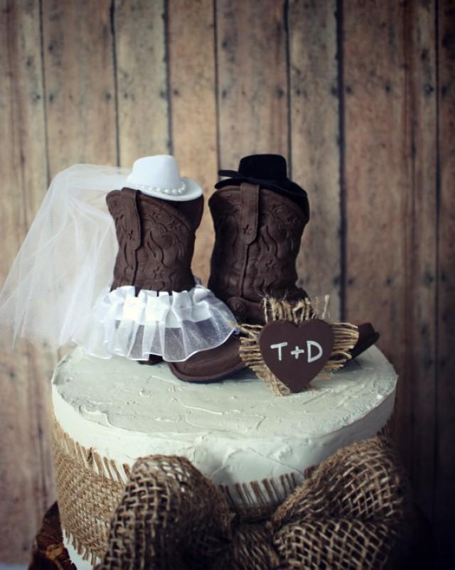 Cowboy Boots Cowgirl Boots Wedding Cake Topper Western Wedding