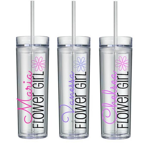 1 Flower Girl Personalized Tumbler, Flower Girl Gift, Flower Girl Cup