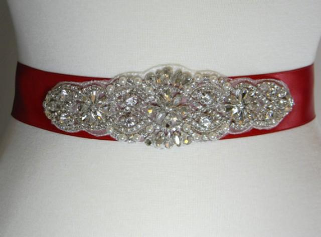 red sash belt for wedding dress