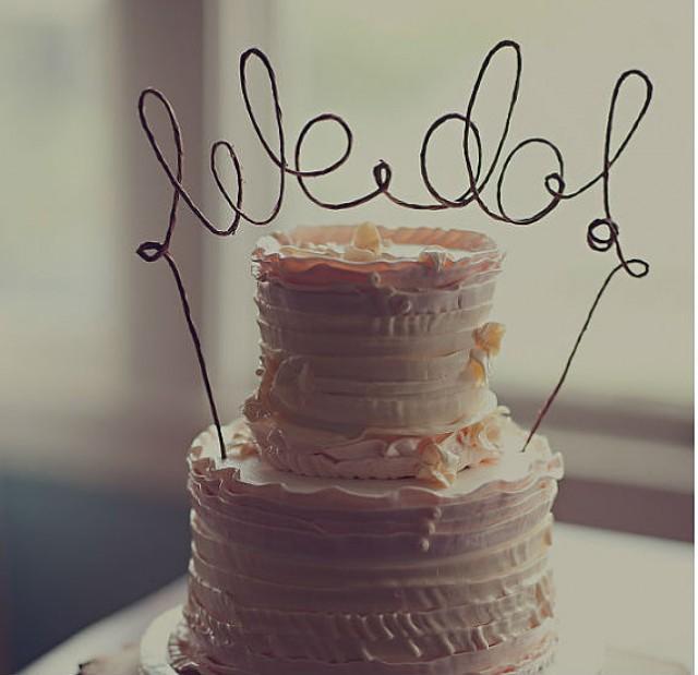 Rustic We Do Cake Topper Banner Rustic Wedding Cake Topper