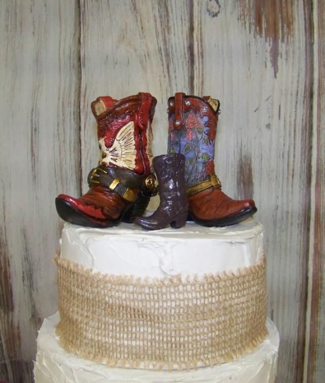 Reserved For Candice, Rustic Cake TopperHis And Her Western Cowboy