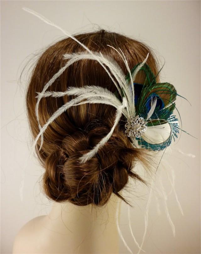 Bridal Feather Fascinator, Bridal Fascinator, Feather Fascinator
