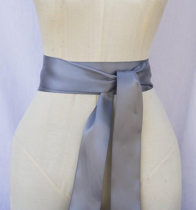 Gray Ribbon Sash Choice Of 2 25 Or 1 5 Inch Width X 144 Inches 4