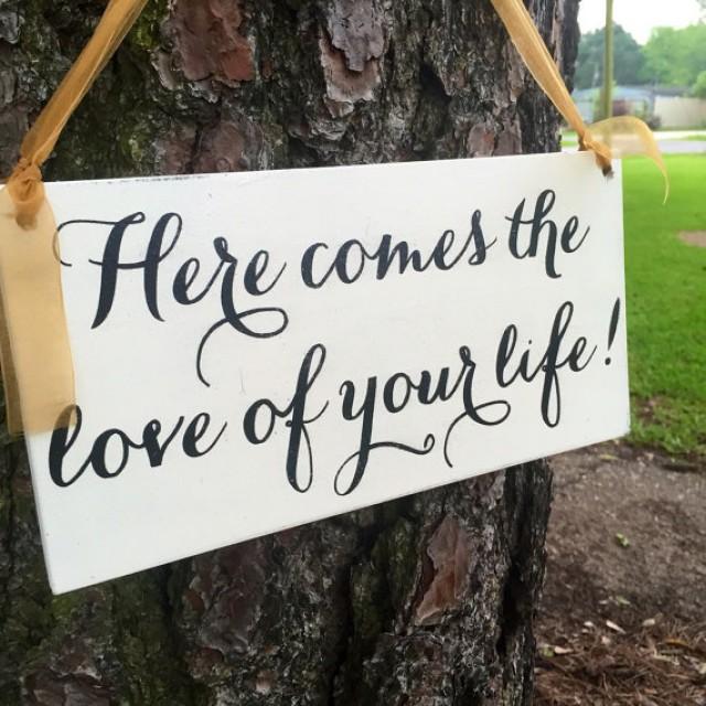 wedding sign here comes the love of your life 6x12 2289873 weddbook