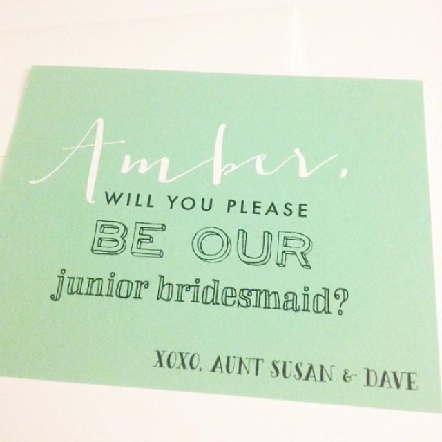 Bridesmaid Will You Be My Junior Bridesmaid Card 2289890 Weddbook