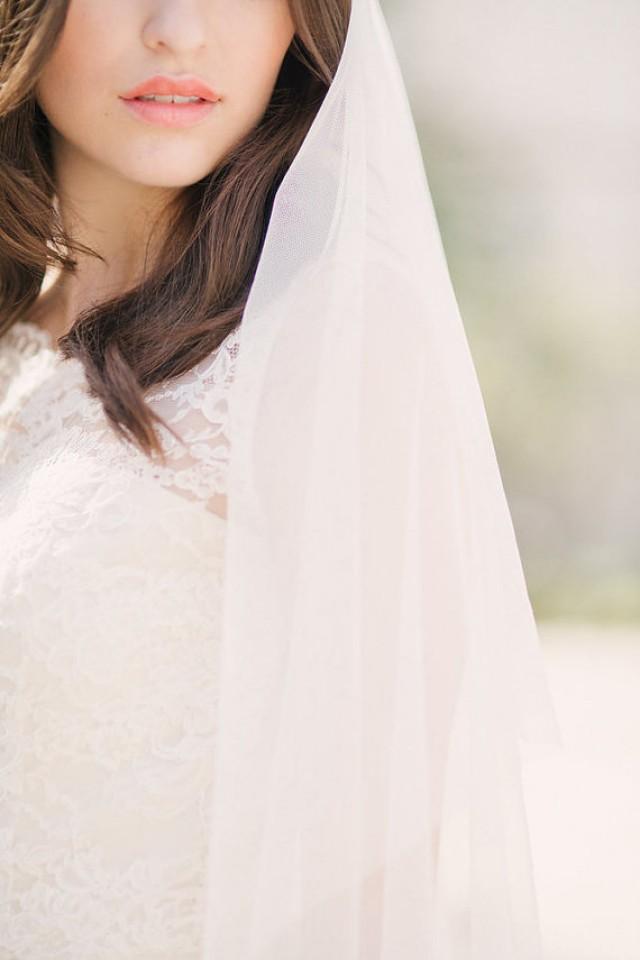 English Net Circle Drop Veil, Wedding Veil, Bridal Veil, Ivory Veil
