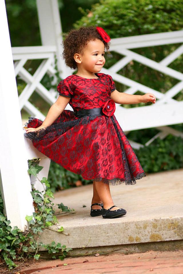 red and black christmas dress