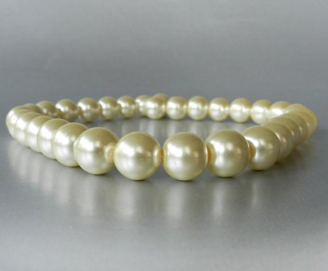 Ivory Pearl Dog Collar, Pearl Collar, Dog Necklace, 14mm Pearl Necklace