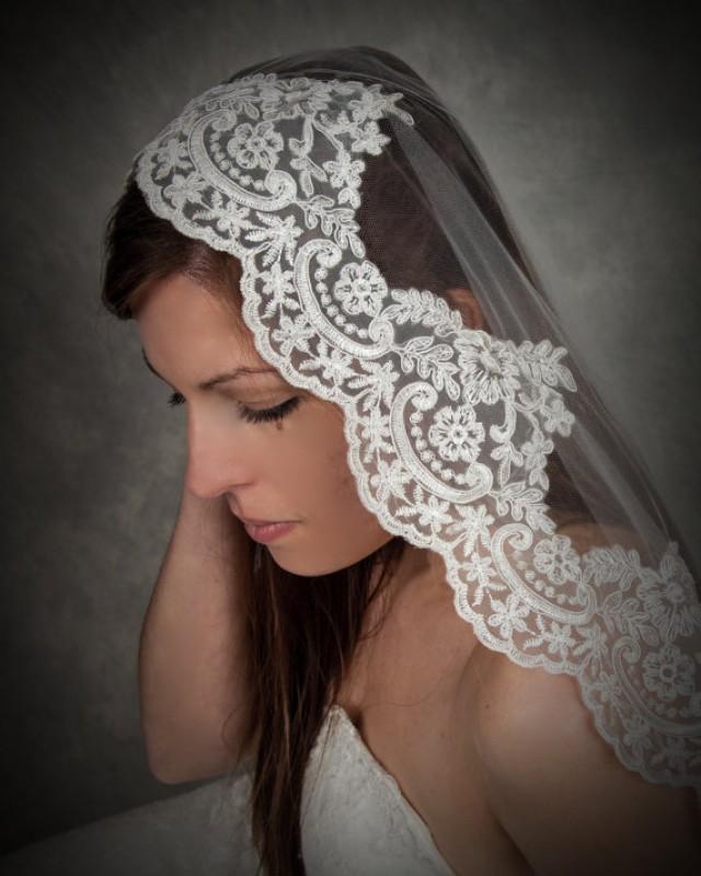 Wedding Veils Soft Mantilla Lace Wedding Veil 2292675 Weddbook