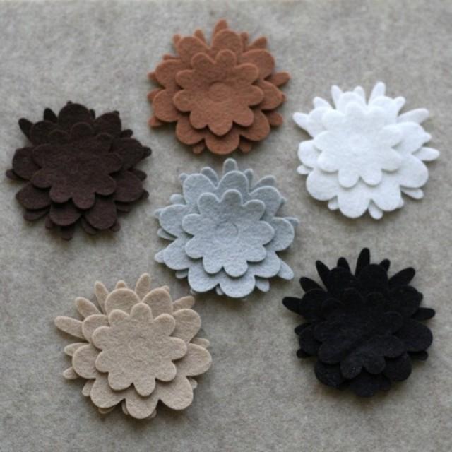 Wool Standards Flowers 36 Die Cut Wool Felt Flowers 2292678 Weddbook