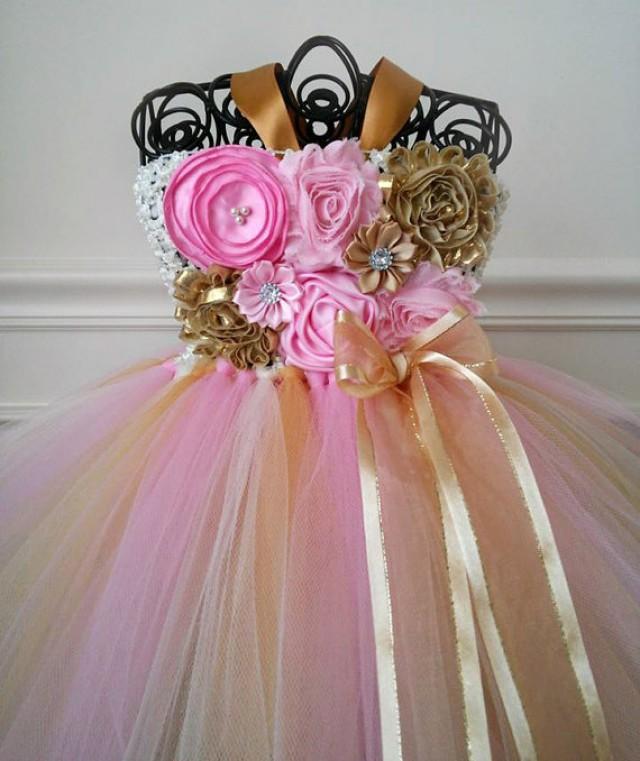 pink and gold first birthday tutu