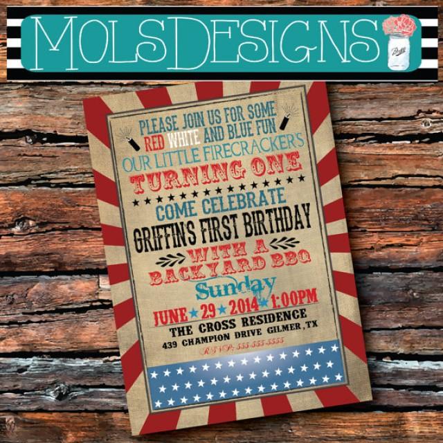 4th of july baby shower invitations