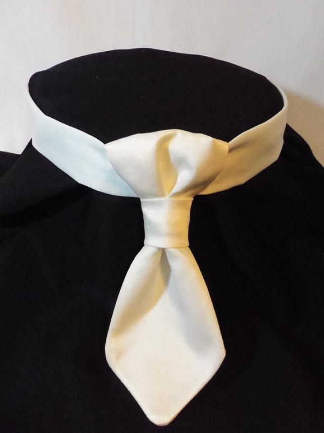 Wedding Custom Satin Dog Neck Tie For With Velcro Neck Band. Will Match