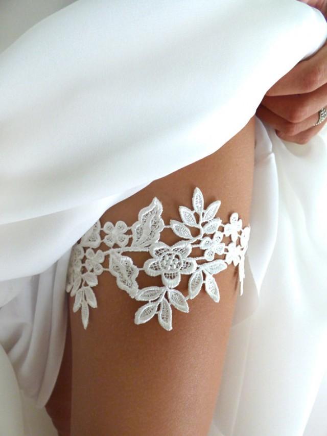 Ivory Lace Garter Set - Wedding Bridal Garter Set, Garter Set, Wedding Garter Belt, Bridal